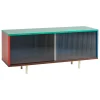 Normann Copenhagen Aufbewahrungsmöbel-HAY Colour Cabinet mit Glastüren, stehend, 120 cm, Mehrfarbig