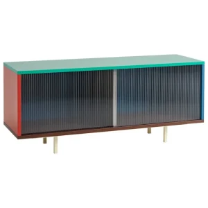 Normann Copenhagen Aufbewahrungsmöbel-HAY Colour Cabinet mit Glastüren, stehend, 120 cm, Mehrfarbig