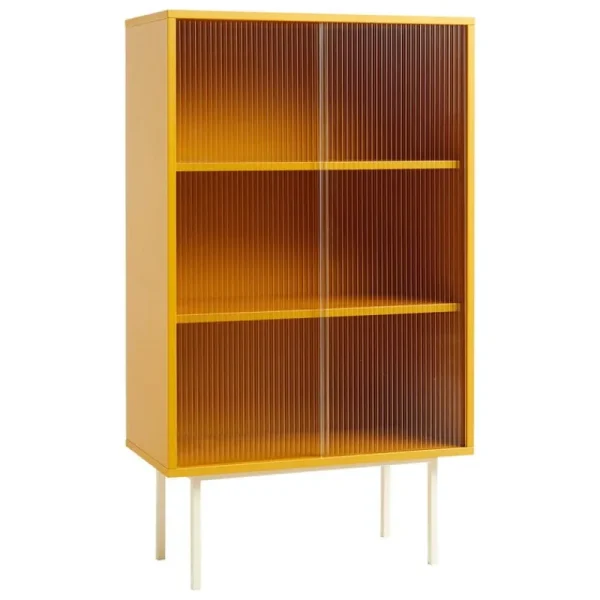 HAY Aufbewahrungsmöbel-Colour Cabinet mit Glastüren, hoch, Gelb