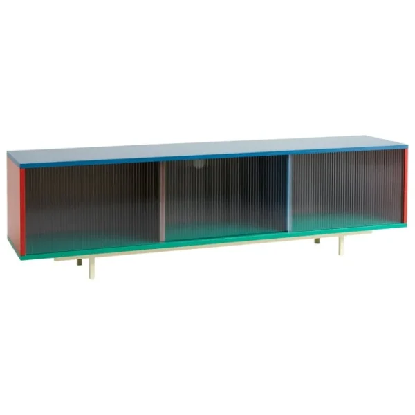 HAY Aufbewahrungsmöbel-Colour Cabinet mit Glastüren, stehend, 180 cm, Mehrfarbig