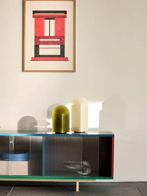 HAY Aufbewahrungsmöbel-Colour Cabinet mit Glastüren, stehend, 180 cm, Mehrfarbig