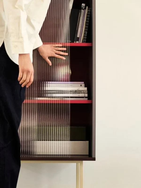 HAY Aufbewahrungsmöbel-Colour Cabinet mit Glastüren, hoch, Mehrfarbig
