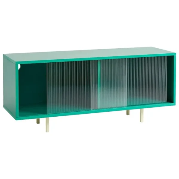 Northern Aufbewahrungsmöbel-HAY Colour Cabinet mit Glastüren, stehend, 120 cm, dunkles Mintgrün