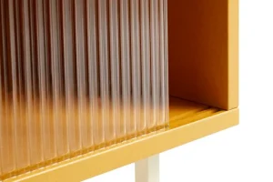 HAY Aufbewahrungsmöbel-Colour Cabinet mit Glastüren, hoch, Gelb