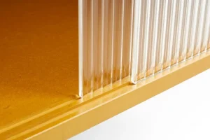 HAY Aufbewahrungsmöbel-Colour Cabinet mit Glastüren, hoch, Gelb
