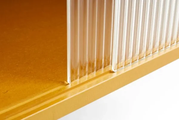 HAY Aufbewahrungsmöbel-Colour Cabinet mit Glastüren, hoch, Gelb