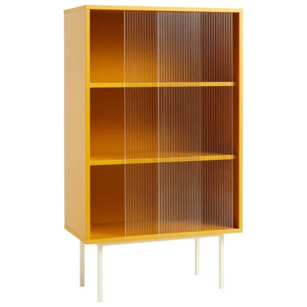 HAY Aufbewahrungsmöbel-Colour Cabinet mit Glastüren, hoch, Gelb
