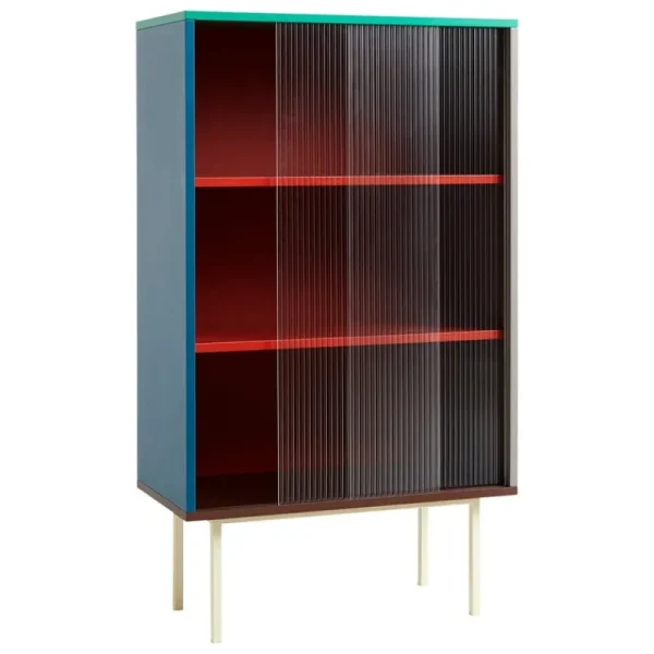 HAY Aufbewahrungsmöbel-Colour Cabinet mit Glastüren, hoch, Mehrfarbig