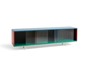 HAY Aufbewahrungsmöbel-Colour Cabinet mit Glastüren, stehend, 180 cm, Mehrfarbig
