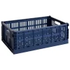 HAY Aufbewahrungsbehälter^Colour Crate, L, recycelter Kunststoff, Dunkelblau