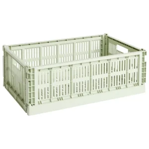 Kinder HAY Kinderzimmereinrichtung | Aufbewahrungsbehälter^Colour Crate, L, recycelter Kunststoff, Minzgrün