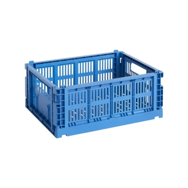 HAY Badezimmeraccessoires | Aufbewahrungsbehälter^Colour Crate, M, recycelter Kunststoff, Elektroblau