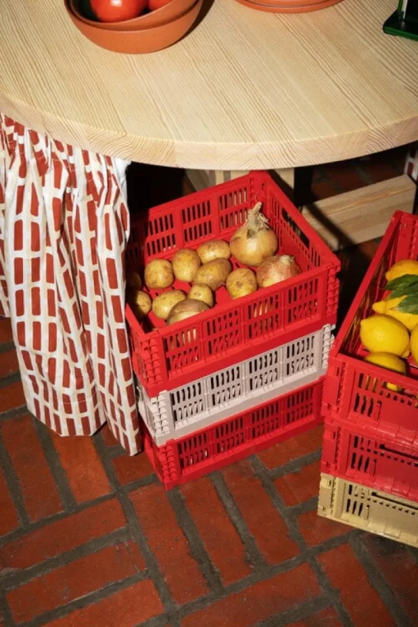 HAY Badezimmeraccessoires | Aufbewahrungsbehälter^Colour Crate, M, recycelter Kunststoff, Puderrosa