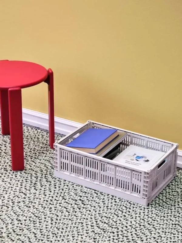 HAY Badezimmeraccessoires | Aufbewahrungsbehälter^Colour Crate, M, recycelter Kunststoff, Lavendelblau