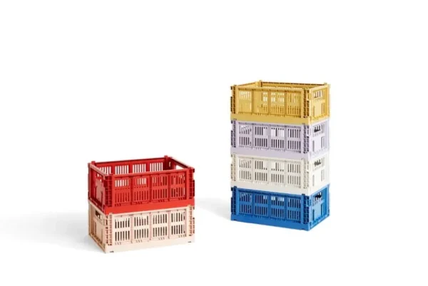 HAY Badezimmeraccessoires | Aufbewahrungsbehälter^Colour Crate, M, recycelter Kunststoff, Elektroblau