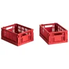 HAY Badezimmeraccessoires | Aufbewahrungsbehälter^Colour Crate Mini, 2 Stück, rot