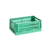 HAY Badezimmeraccessoires | Aufbewahrungsbehälter^Colour Crate, S, recycelter Kunststoff, dunkles Minzgrün