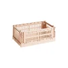HAY Badezimmeraccessoires | Aufbewahrungsbehälter^Colour Crate, S, recycelter Kunststoff, Puderrosa