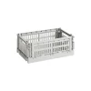 HAY Badezimmeraccessoires | Aufbewahrungsbehälter^Colour Crate, S, recycelter Kunststoff, Hellgrau