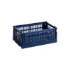 HAY Badezimmeraccessoires | Aufbewahrungsbehälter^Colour Crate, S, recycelter Kunststoff, Dunkelblau