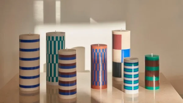 Skultuna Kerzen Und Kerzenhalter-HAY Column Kerze, S, Grün - Braun