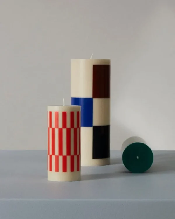 Skultuna Kerzen Und Kerzenhalter-HAY Column Kerze, S, Grün - Braun