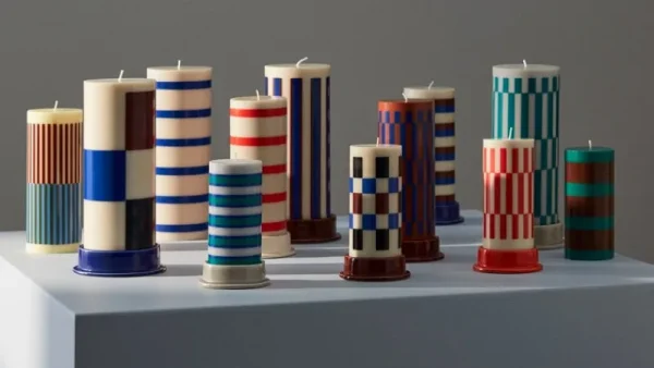 Skultuna Kerzen Und Kerzenhalter-HAY Column Kerze, S, Grün - Braun