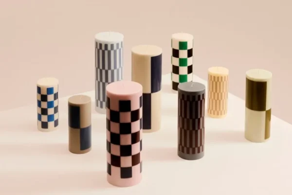 applicata Kerzen Und Kerzenhalter-HAY Column Kerze, S, naturweiß - blues