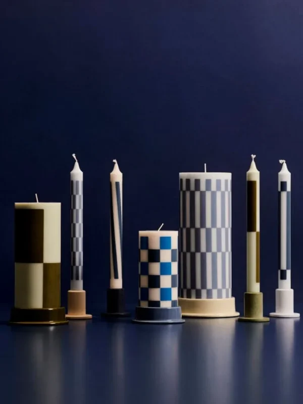 applicata Kerzen Und Kerzenhalter-HAY Column Kerze, S, naturweiß - blues