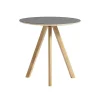 Wooden Tische-HAY Couchtisch CPH20 2.0, 50 cm, Eiche lackiert - graues Linoleum