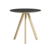 Knoll Tische-HAY Couchtisch CPH20 2.0, 50 cm, Eiche lackiert -schwarzes Linoleum