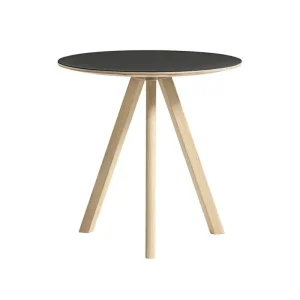 Knoll Tische-HAY Couchtisch CPH20 2.0, 50 cm, Eiche lackiert -schwarzes Linoleum