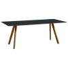 &Tradition Tische-HAY CPH30 Tisch, 200 × 90 cm, Walnuss lackiert - Linoleum dunkelgrau