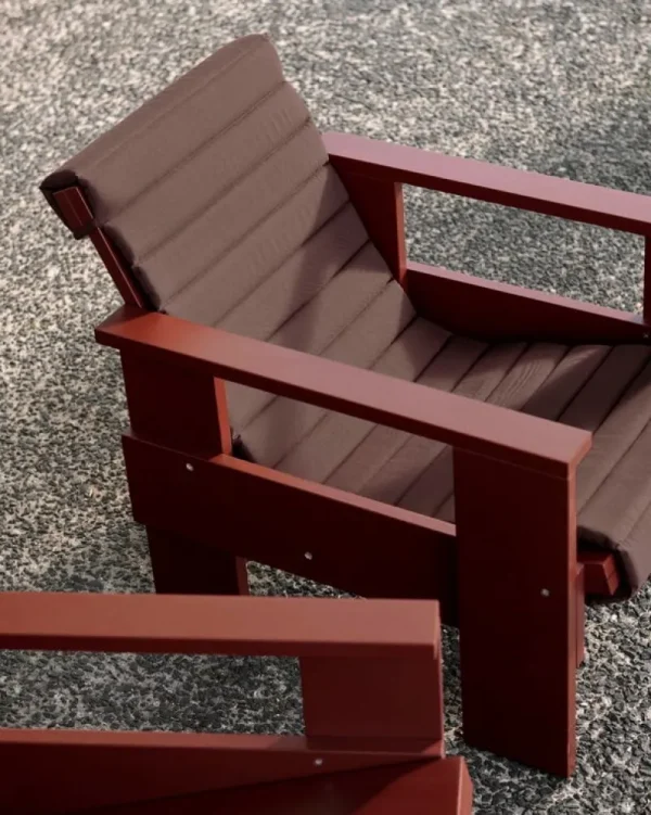 HAY Outdoor-textilien^Crate Gestepptes Kissen für Loungesessel, Rostrot