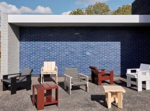 HAY Terrassenmöbel^Crate Loungesessel, Londoner Nebel