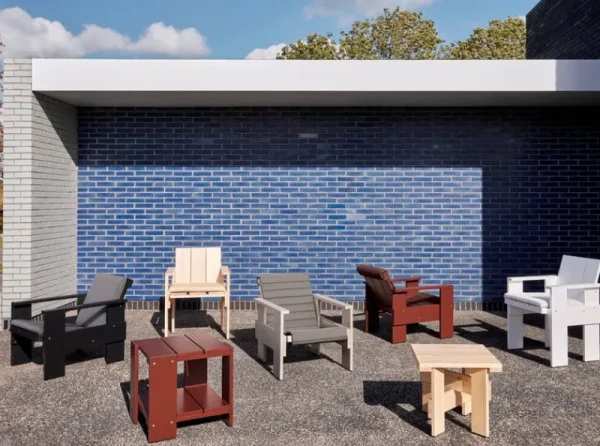 HAY Terrassenmöbel^Crate Loungesessel, Londoner Nebel