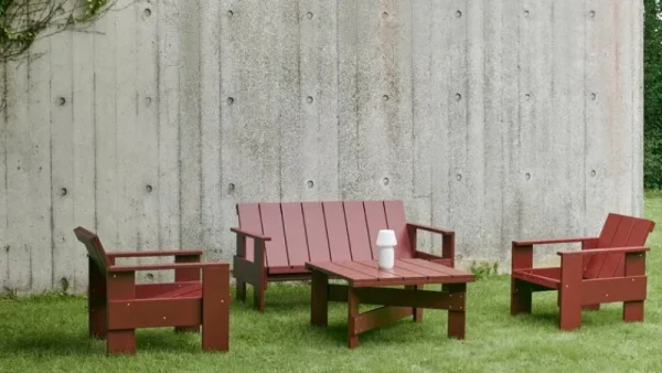 HAY Terrassenmöbel^Crate Loungesofa, Rostrot