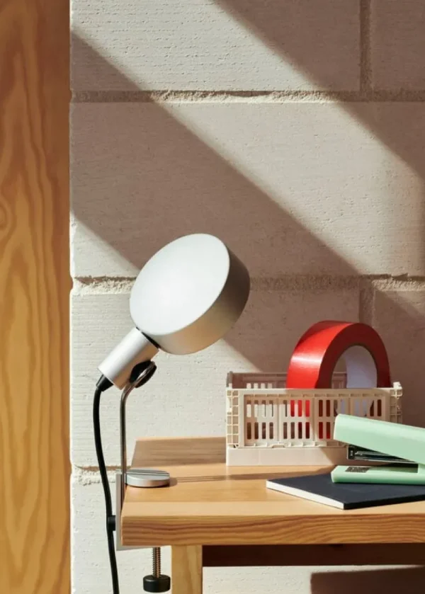 Tom Dixon Wandleuchten | Tischlampen-HAY Cupola Klemmleuchte, klar eloxiertes Aluminium