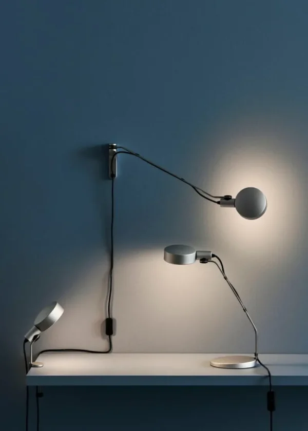 Tom Dixon Wandleuchten | Tischlampen-HAY Cupola Klemmleuchte, klar eloxiertes Aluminium
