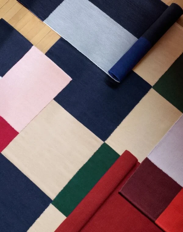 HAY Teppiche Und Läufer^Flat Works Teppich von Ethan Cook, 170 x 240 cm, Pfirsich/Grün,