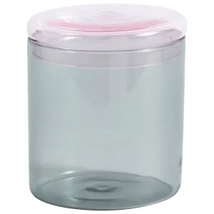 HAY Küchenutensilien^Gefäß aus Glas, L, Grau – Rosa