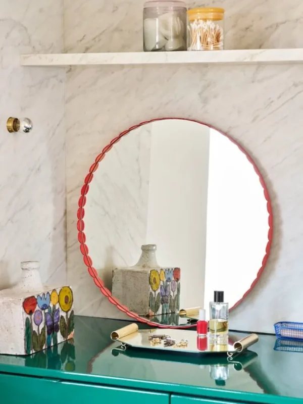 HAY Küchenutensilien^Gefäß aus Glas, L, Grau – Rosa