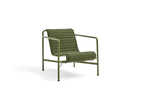 HAY Outdoor-textilien^Gestepptes Kissen Palissade für Loungesessel mit niedriger Lehne, oliv