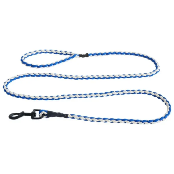HAY Haustiere^Dogs Hundeleine, geflochten, Blau - Cremeweiß