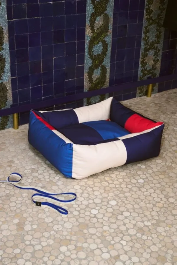 HAY Haustiere^Dogs Hundeleine, glatt, M-L, Blau - Cremeweiß