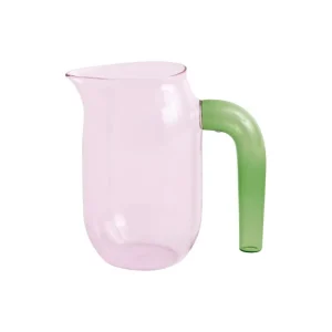 HAY Karaffen Und Krüge^Kanne mit grünem Henkel, L, Rosa