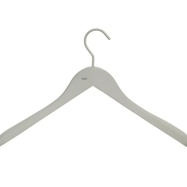 HAY Garderoben Und Kleiderbügel^Kleiderbügel Soft breit, grau, 4 Stück