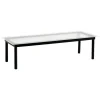 Viccarbe Tische-HAY Kofi Tisch, 140 × 50 cm, Eiche schwarz lackiert - geriffeltes Gl
