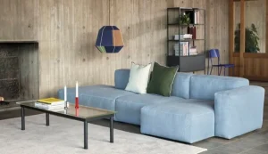 Viccarbe Tische-HAY Kofi Tisch, 140 × 50 cm, Eiche schwarz lackiert - geriffeltes Gl