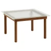 TIPTOE Tische-HAY Kofi Tisch, 60 × 60 cm, Walnuss lackiert - geriffeltes Glas